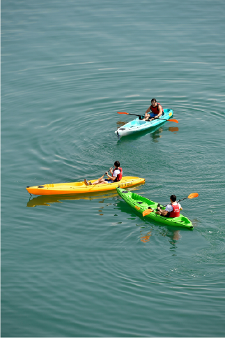 Kayak en laguna